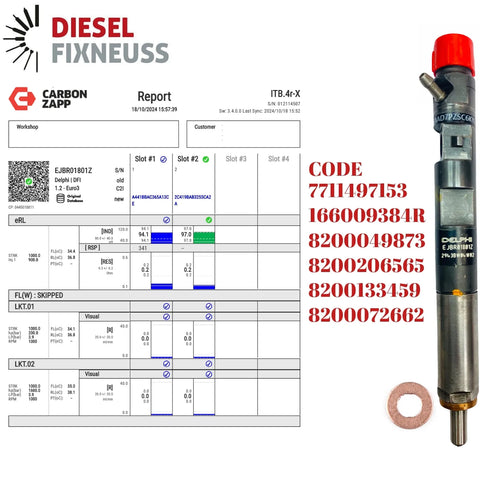 Einspritzdüse EJBR01801A Injektor Renault Clio Kangoo 1,5 dCi EJBR01801Z