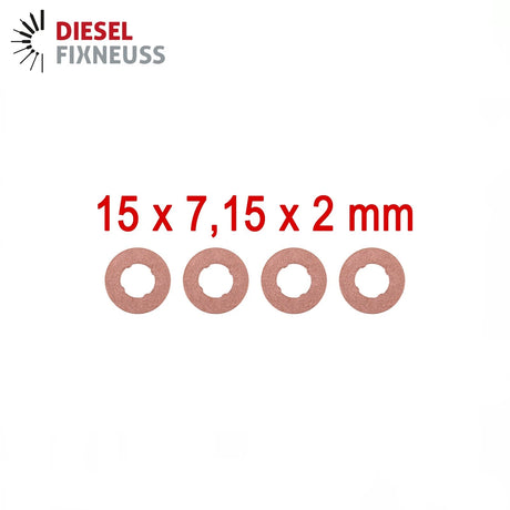 4x Kupfer Injektor Dichtring 15x7,15x2 mm – Injektor Dichtung