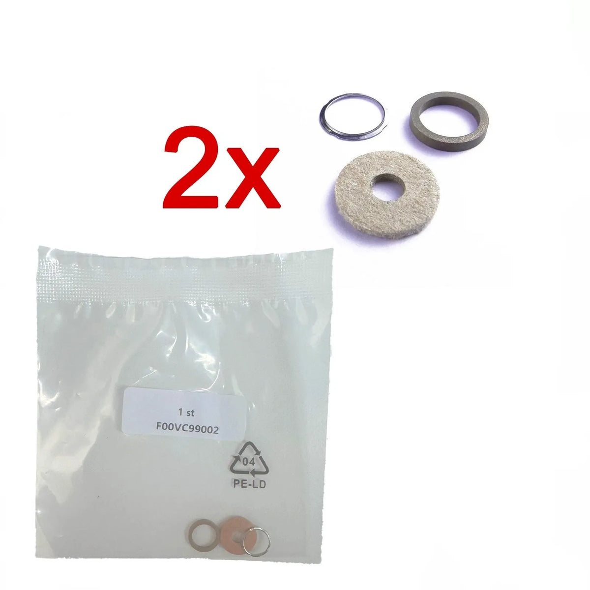 2x Common Rail Reparatur Dichtsatz für Bosch Injektor Einspritzdüse Dichtung