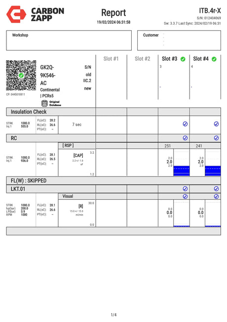4x Injektor DENSO GK2Q-9K546-AC GK2Q-9K546-AB 2143478 Ford Transit 2.0