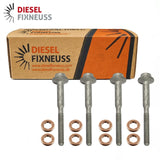 4x Dehnschrauben WHT003187 und 13×7.7×2.5 mm Kupferdichtring 1.6 TDI