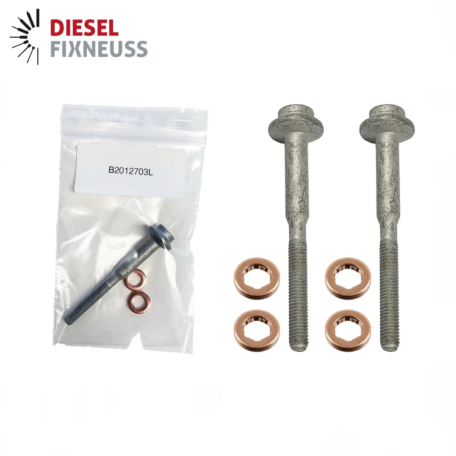 2x Dehnschrauben WHT003187 und 13×7.7×2.5 mm Kupferdichtring 1.6 TDI