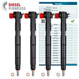 4x EMBR00203D Inyector de combustible Denso Hyundai 1.4 CRDi i30 226648 Inyector de combustible 338002A780